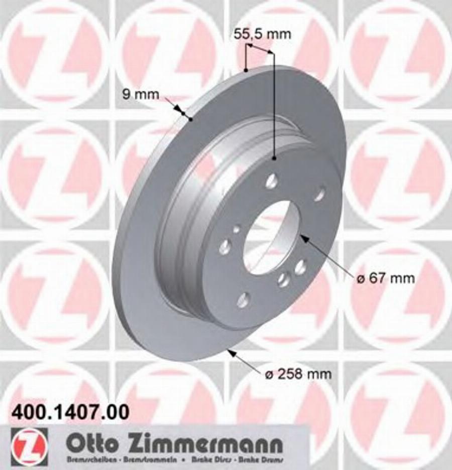 Zimmermann 400 1407 00 - Discofreno autozon.pro