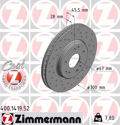 Zimmermann 400.1419.52 - Discofreno autozon.pro