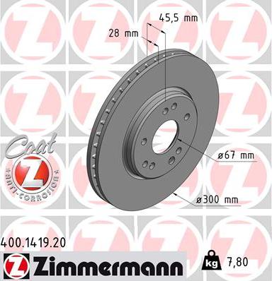 Zimmermann 400.1419.20 - Discofreno autozon.pro