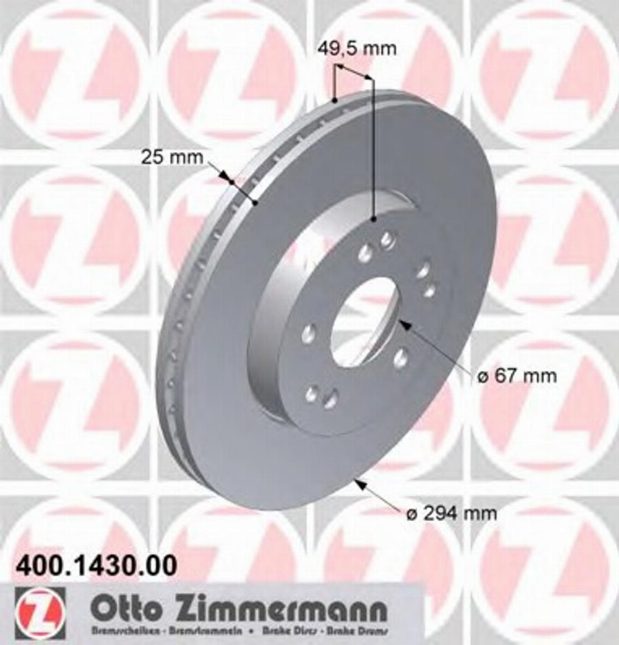 Zimmermann 400 1430 00 - Discofreno autozon.pro