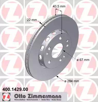 Zimmermann 400.1429.00 - Discofreno autozon.pro