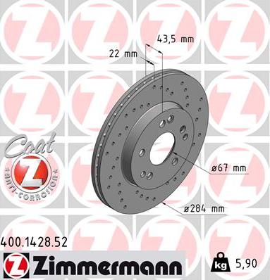 Zimmermann 400.1428.52 - Discofreno autozon.pro