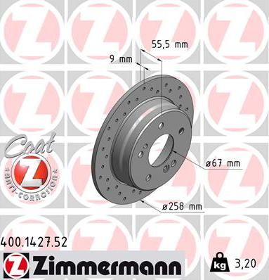 Zimmermann 400.1427.52 - Discofreno autozon.pro