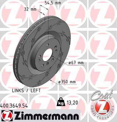 Zimmermann 400.3649.54 - Discofreno autozon.pro