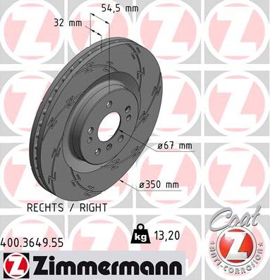 Zimmermann 400.3649.55 - Discofreno autozon.pro