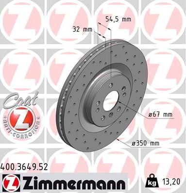 Zimmermann 400.3649.52 - Discofreno autozon.pro