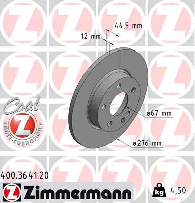 Zimmermann 400.3641.20 - Discofreno autozon.pro