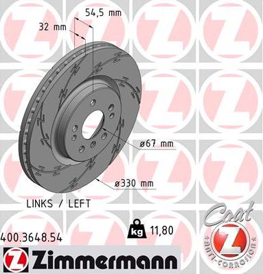 Zimmermann 400.3648.54 - Discofreno autozon.pro