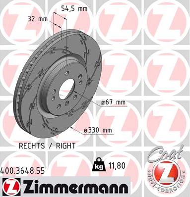 Zimmermann 400.3648.55 - Discofreno autozon.pro