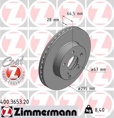 Zimmermann 400.3653.20 - Discofreno autozon.pro