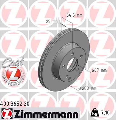 Zimmermann 400.3652.20 - Discofreno autozon.pro