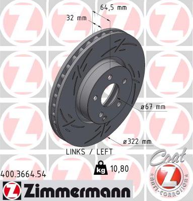 Zimmermann 400.3664.54 - Discofreno autozon.pro