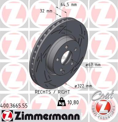 Zimmermann 400.3664.55 - Discofreno autozon.pro