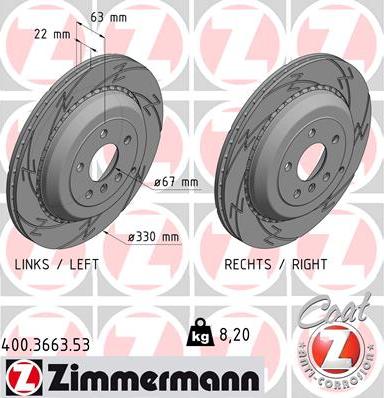 Zimmermann 400.3663.53 - Discofreno autozon.pro