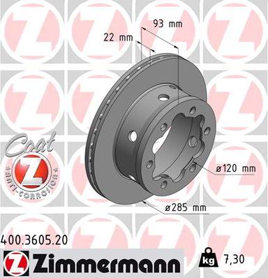 Zimmermann 400.3605.20 - Discofreno autozon.pro