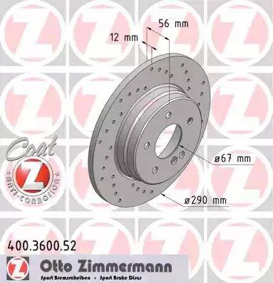 Zimmermann 400.3600.52 - Discofreno autozon.pro