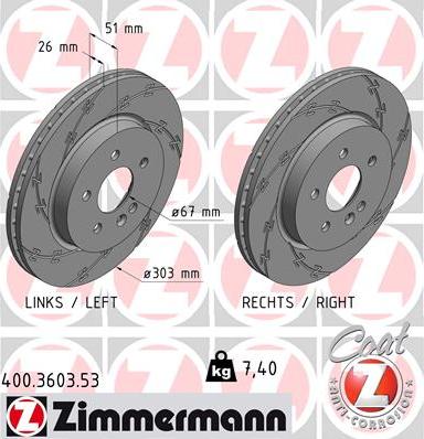 Zimmermann 400.3603.53 - Discofreno autozon.pro