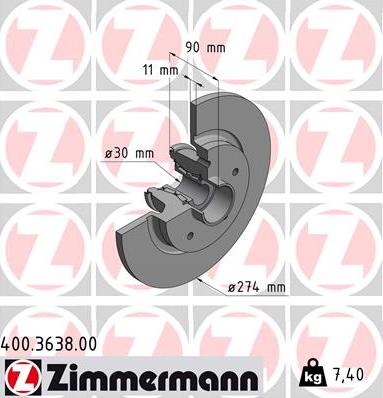 Zimmermann 400.3638.00 - Discofreno autozon.pro