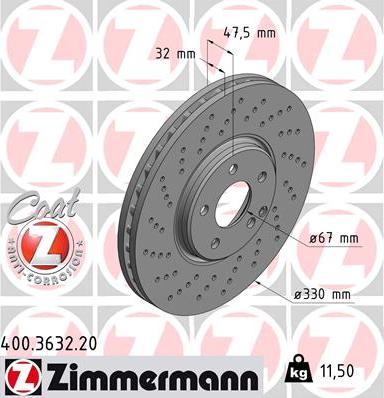 Zimmermann 400.3632.20 - Discofreno autozon.pro