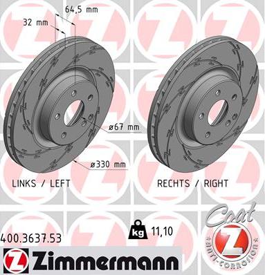 Zimmermann 400.3637.53 - Discofreno autozon.pro