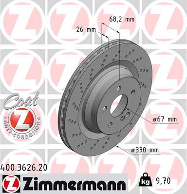 Zimmermann 400.3626.20 - Discofreno autozon.pro