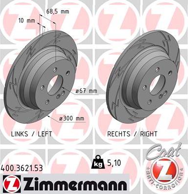 Zimmermann 400.3621.53 - Discofreno autozon.pro