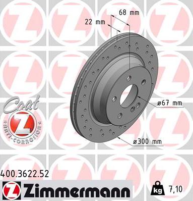 Zimmermann 400.3622.52 - Discofreno autozon.pro