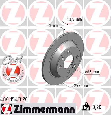 Zimmermann 480.1543.20 - Discofreno autozon.pro