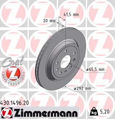 Zimmermann 430.1496.20 - Discofreno autozon.pro