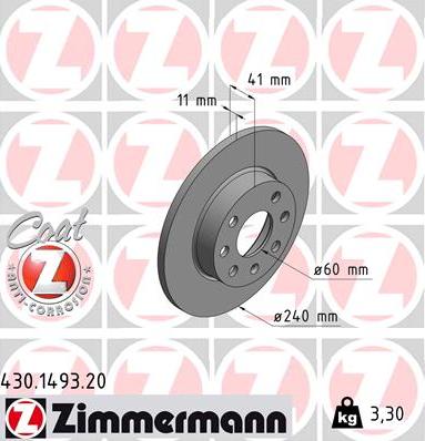 Zimmermann 430.1493.20 - Discofreno autozon.pro