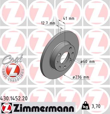 Zimmermann 430.1452.20 - Discofreno autozon.pro