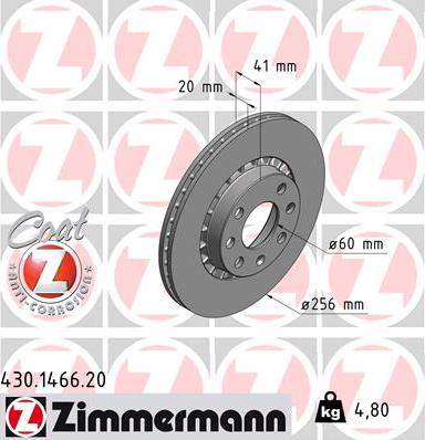 Zimmermann 430.1466.20 - Discofreno autozon.pro