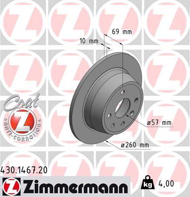 Zimmermann 430.1467.20 - Discofreno autozon.pro