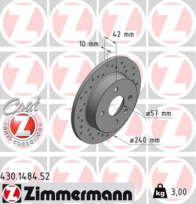 Zimmermann 430.1484.52 - Discofreno autozon.pro