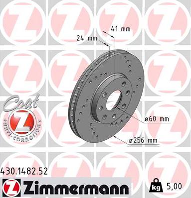 Zimmermann 430.1482.52 - Discofreno autozon.pro