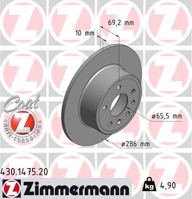 Zimmermann 430.1475.20 - Discofreno autozon.pro