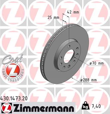 Zimmermann 430.1473.20 - Discofreno autozon.pro