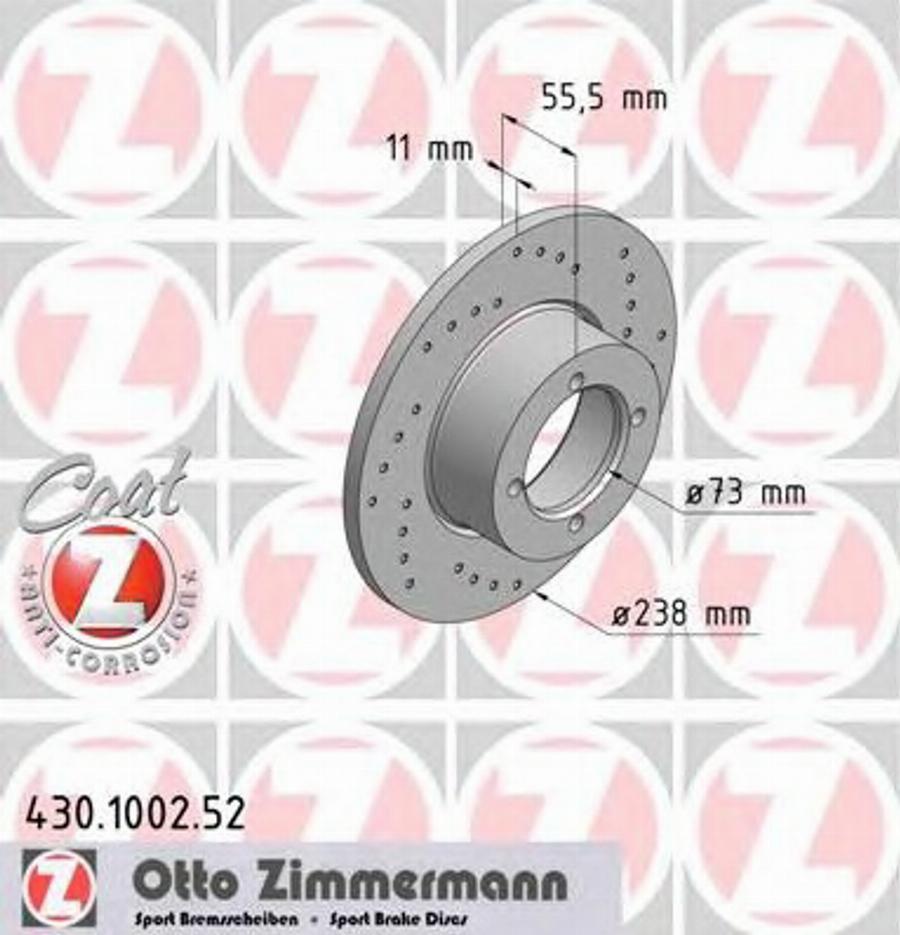 Zimmermann 430.1002.52 - Discofreno autozon.pro