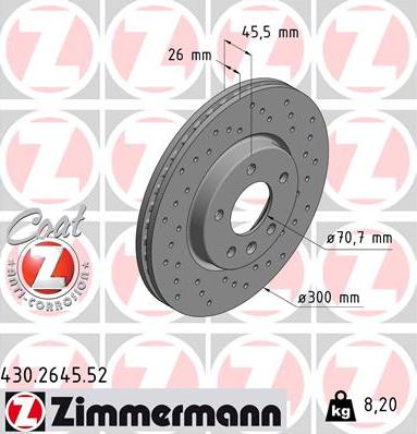 Zimmermann 430.2645.52 - Discofreno autozon.pro