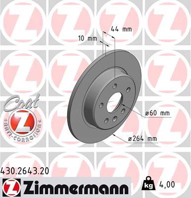 Zimmermann 430.2643.20 - Discofreno autozon.pro