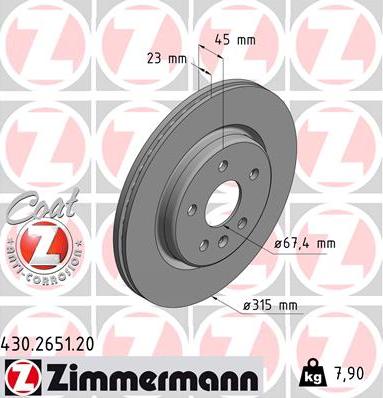 Zimmermann 430.2651.20 - Discofreno autozon.pro