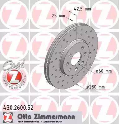 Zimmermann 430.2600.52 - Discofreno autozon.pro