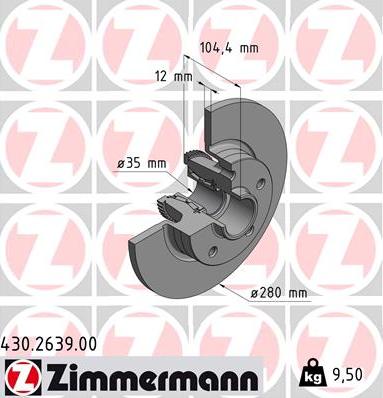 Zimmermann 430.2639.00 - Discofreno autozon.pro