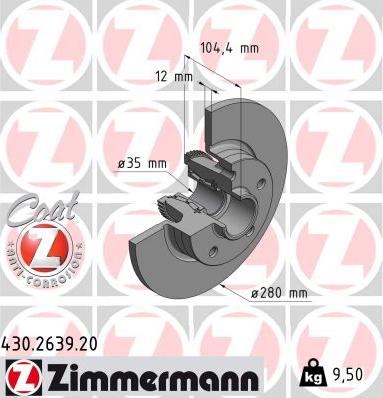 Zimmermann 430.2639.20 - Discofreno autozon.pro