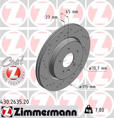 Zimmermann 430.2635.20 - Discofreno autozon.pro