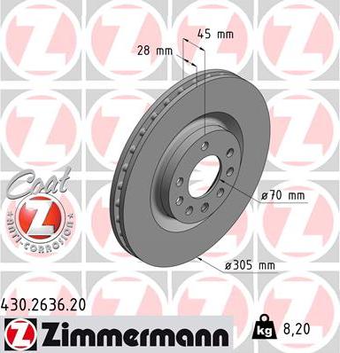 Zimmermann 430.2636.20 - Discofreno autozon.pro