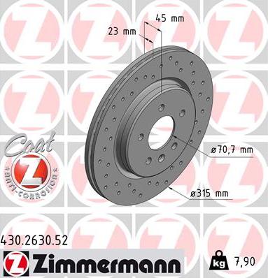 Zimmermann 430.2630.52 - Discofreno autozon.pro