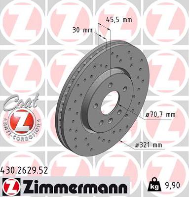 Zimmermann 430.2629.52 - Discofreno autozon.pro