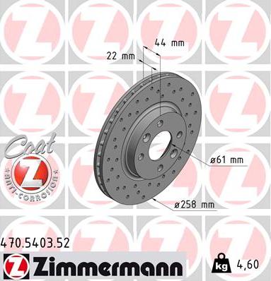 Zimmermann 470.5403.52 - Discofreno autozon.pro