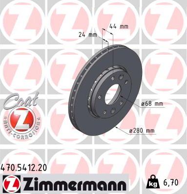 Zimmermann 470.5412.20 - Discofreno autozon.pro